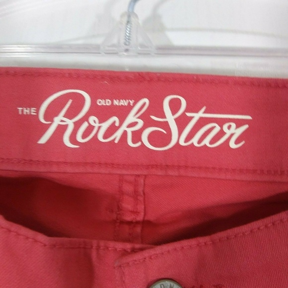 Old Navy Rock Star Coral Skinny Jeans Sz 8 - Picture 3 of 4